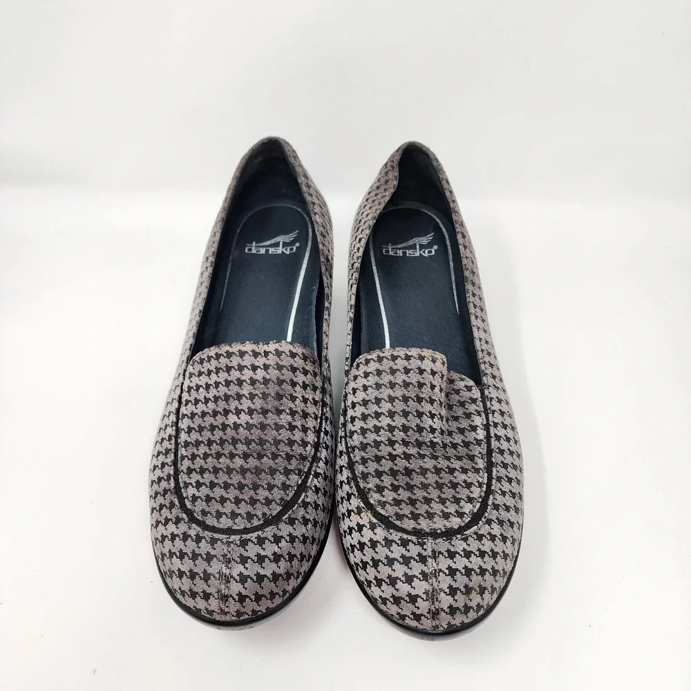 Dansko Debra Houndstooth Loafers Women's 10.5 Leather